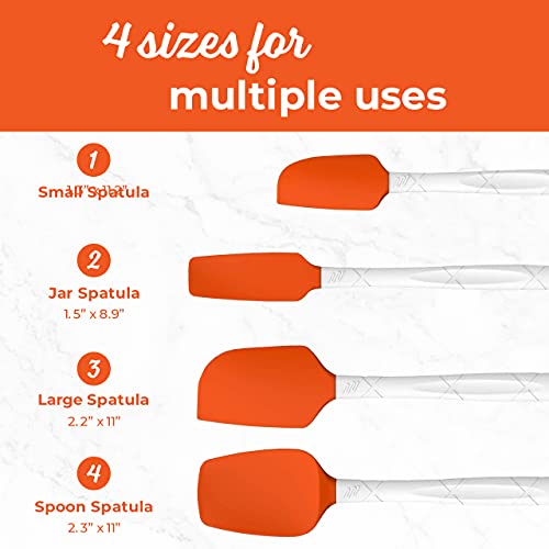 M KITCHEN WORLD 4 Piece Silicone Spatula Set M KITCHEN WORLD 4 Piece Silicone Spatula Set
